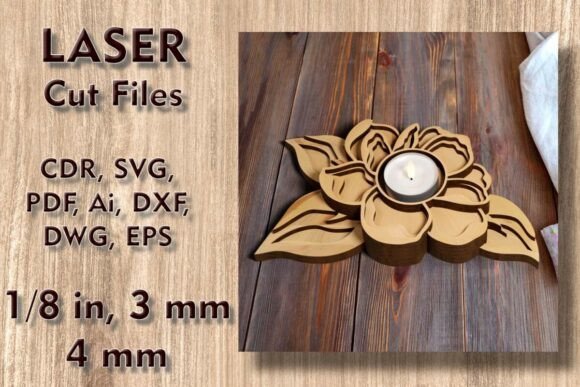 Flor Para Portavelas Creativo Digital